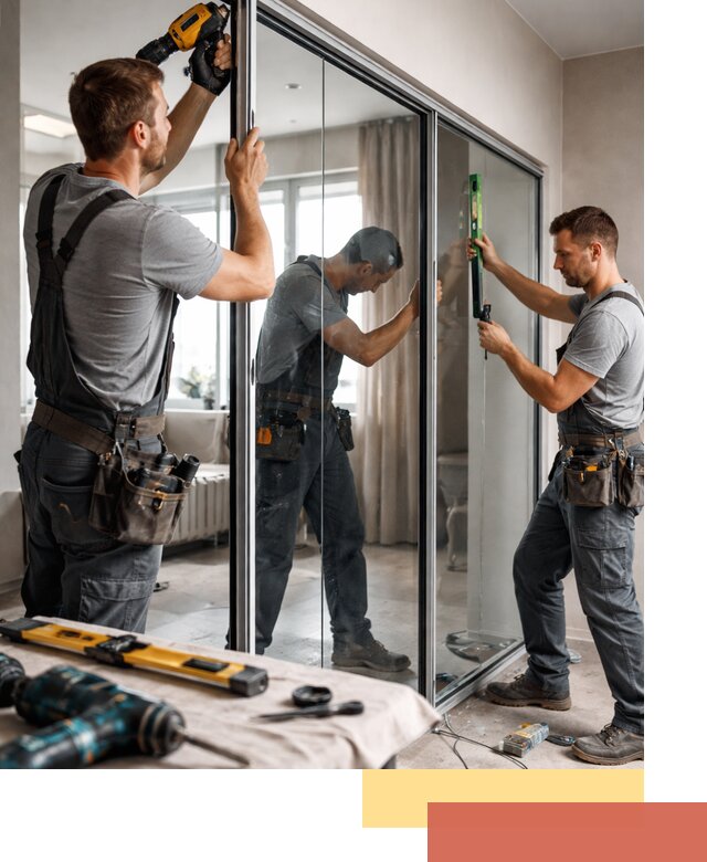 Каркасные стеклянные перегородки под ключ в Надыме