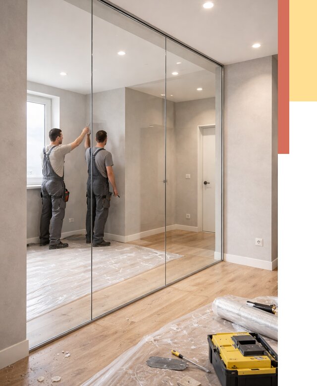 Безрамные стеклянные перегородки в Надыме — монтаж от 9859 руб. | ОТДЕЛОЧНИК-Ндм