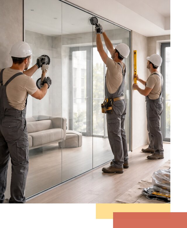 Перегородки из закаленного стекла в Надыме для офисов и квартир