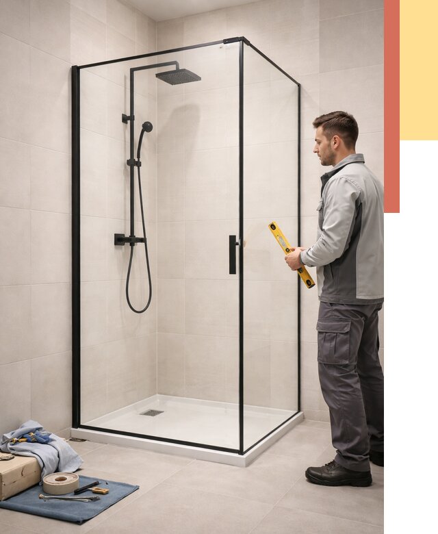 Стеклянные перегородки для душа в Надыме от 12973 руб. | Монтаж под ключ — ОТДЕЛОЧНИК-Ндм