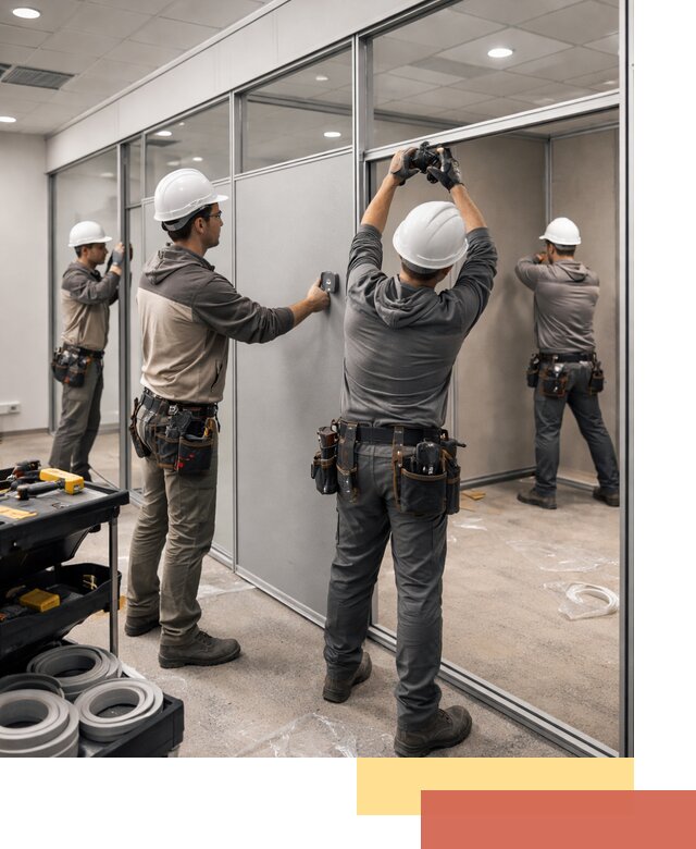 Мобильные офисные перегородки под ключ в Надыме