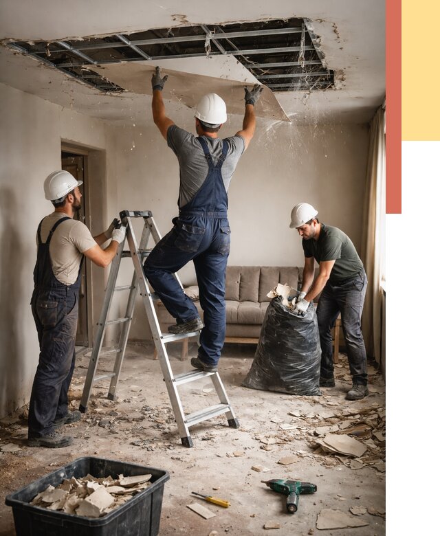 Демонтаж гипсокартонного потолка в Надыме от 436 руб. за м2 — ОТДЕЛОЧНИК-Ндм