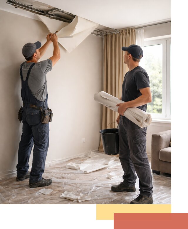 Демонтаж натяжного потолка в Надыме быстро и аккуратно