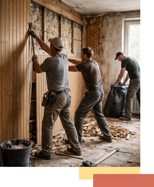 Демонтаж вагонки и вывоз материалов в Надыме