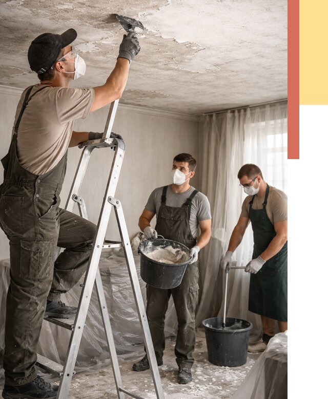 Удаление побелки с потолка в Надыме от 2595 руб. быстро и недорого | ОТДЕЛОЧНИК-Ндм