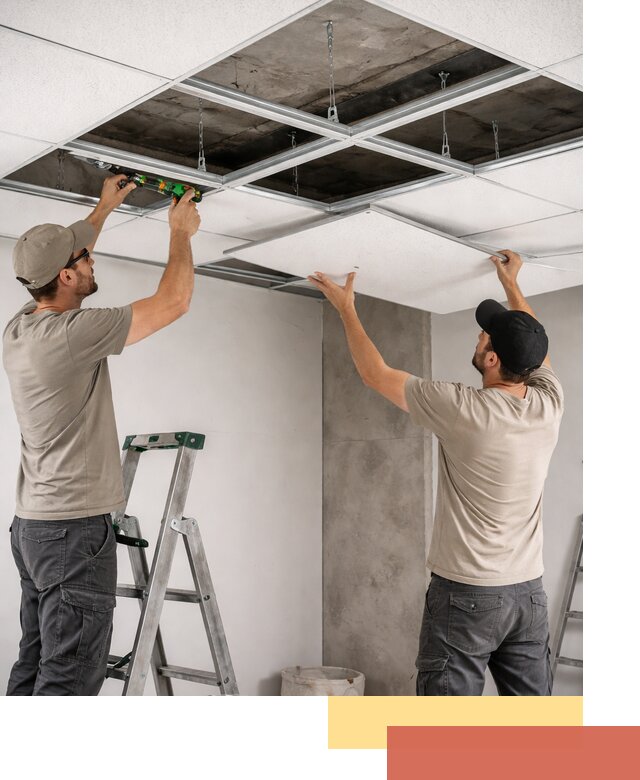 Монтаж потолка Армстронг под ключ в Надыме