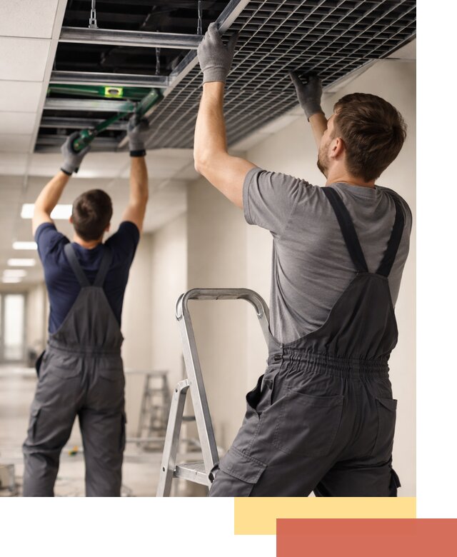 Монтаж потолка Грильято в Надыме: установка под ключ качественно