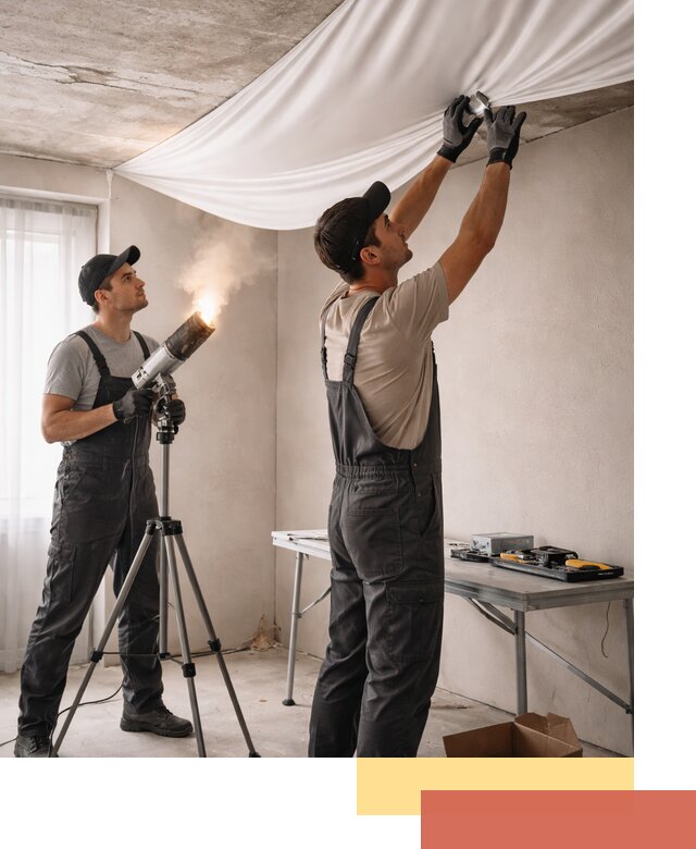 Установка натяжного потолка под ключ в Надыме