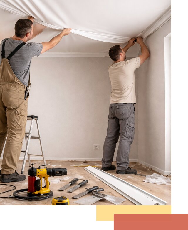 Монтаж ПВХ натяжного потолка в Надыме качественно и быстро