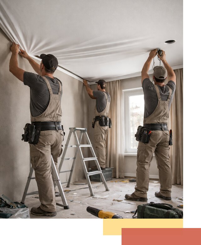 Монтаж матового натяжного потолка в Надыме качественно и быстро