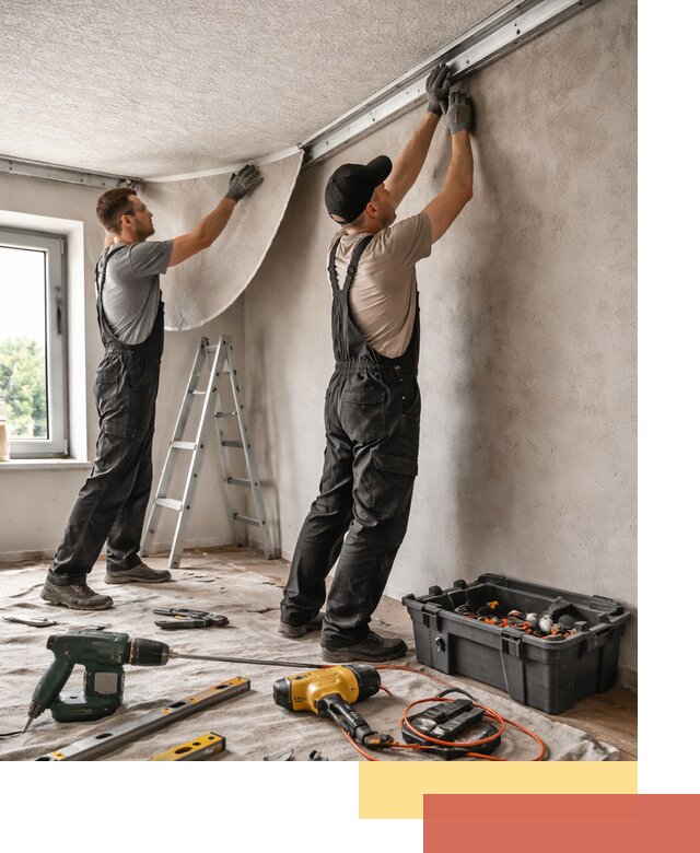 Монтаж фактурного натяжного потолка в Надыме качественно и быстро