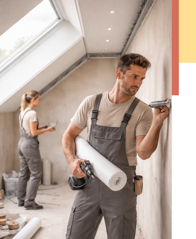 Монтаж натяжного потолка на мансарде в Надыме от 3632 руб. | ОТДЕЛОЧНИК-Ндм