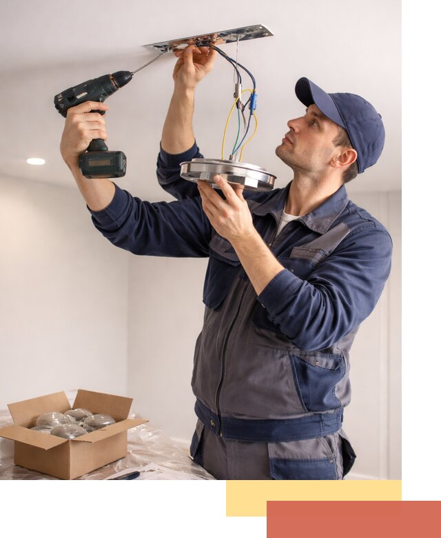 Установка люстры в натяжной потолок в Надыме