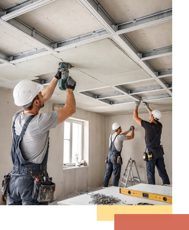 Кессонный потолок из гипсокартона под ключ в Надыме