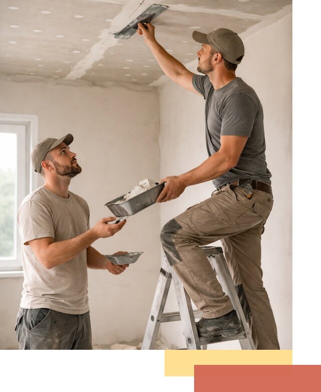 Шпаклевка потолка из гипсокартона в Надыме качественно и быстро