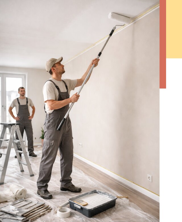 Покраска потолка из гипсокартона в Надыме от 4670 руб./м2 — услуги под ключ | ОТДЕЛОЧНИК-Ндм