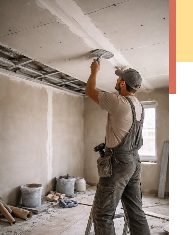 Ремонт потолка из гипсокартона в Надыме от 675 руб./м² — быстро и недорого | ОТДЕЛОЧНИК-Ндм