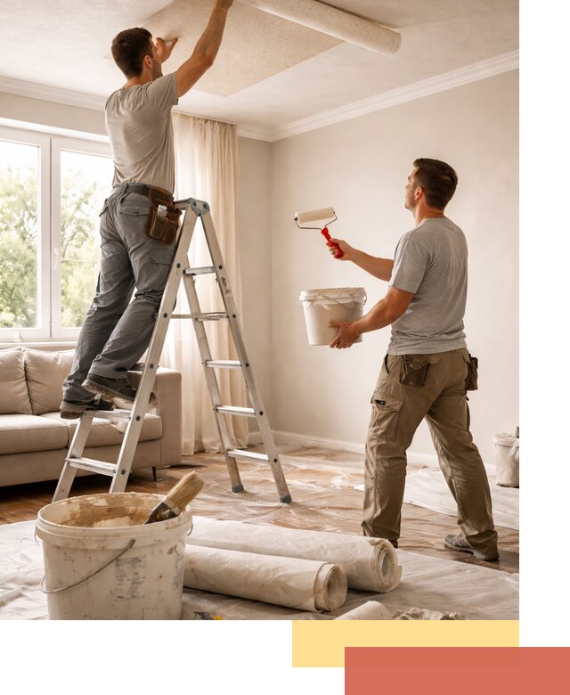 Поклейка обоев на потолок в Надыме — качественно и быстро