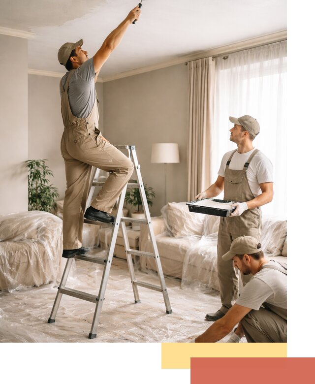 Покраска потолков акриловой краской в Надыме качественно и быстро