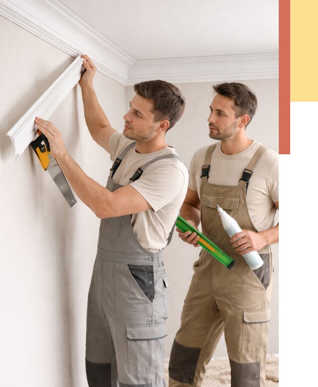 Монтаж потолочного плинтуса в Надыме от 2387 руб. — быстро и недорого | ОТДЕЛОЧНИК-Ндм