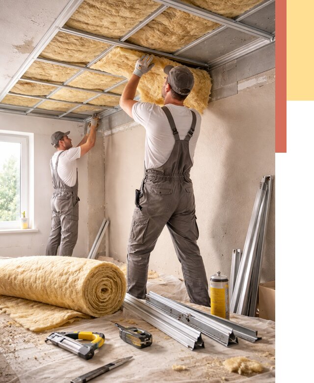 Утепление потолка в Надыме от 7472 руб/м2 — недорого, быстро, под ключ | ОТДЕЛОЧНИК-Ндм