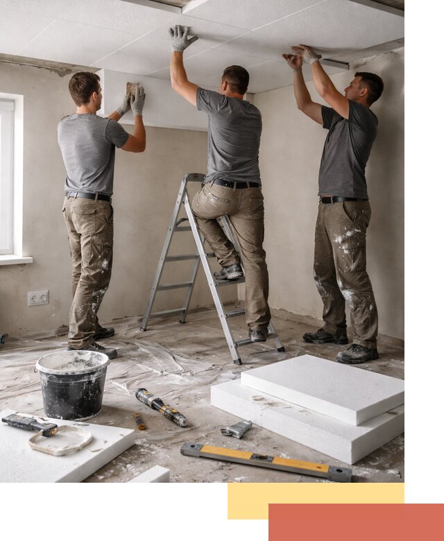 Утепление потолка пенопластом в Надыме быстро и качественно