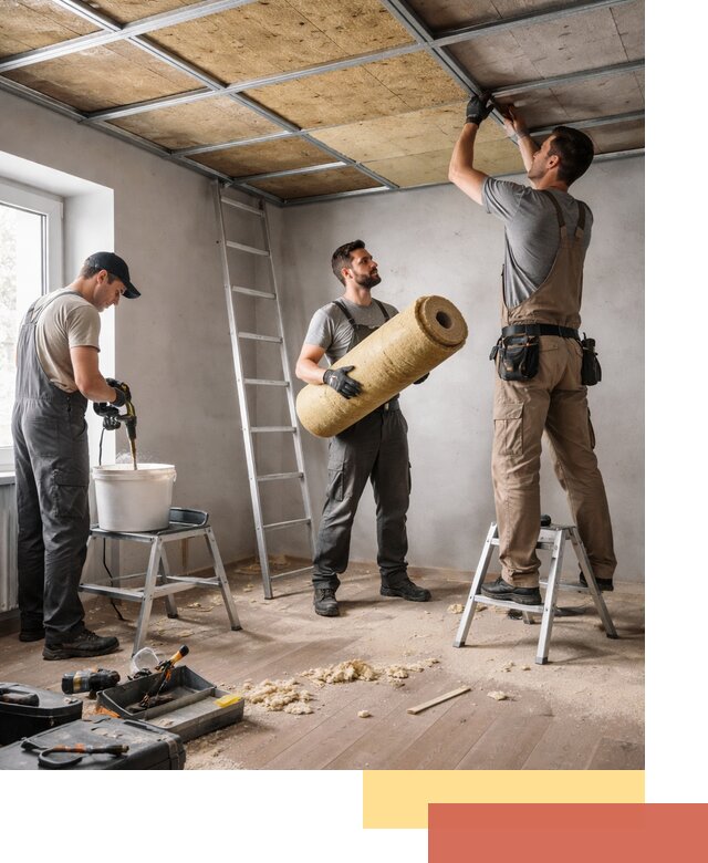 Шумоизоляция потолка в Надыме: профессиональный монтаж и отделка